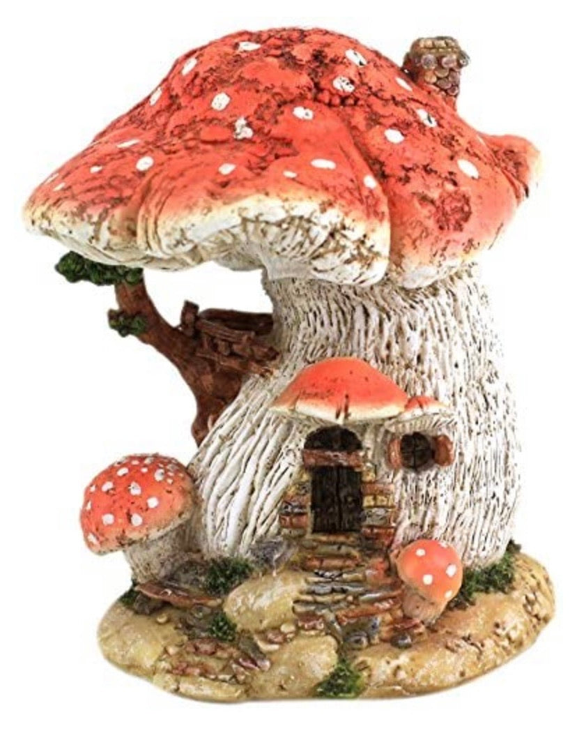 Miniature Fairy Garden and Terrarium Red Mushroom Fairy House