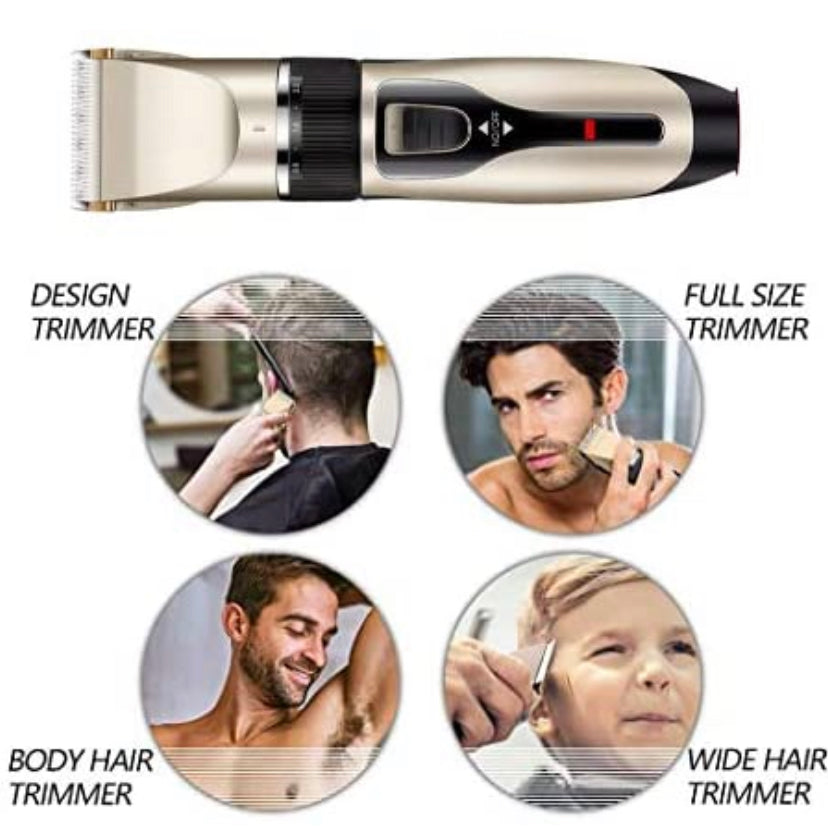 Hair Clippers For Men,Ceramic Blade Rechargeable Hair Trimmer Set,Cordless Haircut Machine For Men/Kids/Baby/Barber Grooming Kit (Gold)