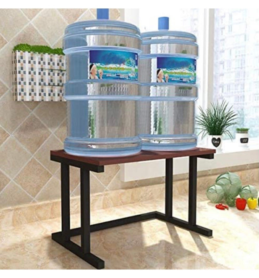2 Tier Microwave Oven Rack Tableware Storage Toaster Oven Shelf Kitchen Counter Storage Bracket Kitchen Shelf Cabinet Organisers Spice Holder Pan Rack with 6 Hooks(Black)