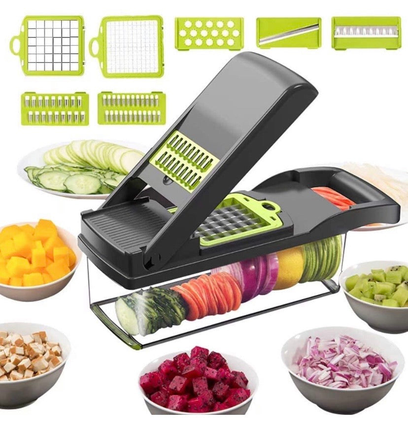 Vegetable Chopper, BRITOR Mandoline Slicer Cutter Chopper and Grater 10 in 1 Vegetable Slicer Potato Onion Chopper Veggie Chopper Dicer with Container Black