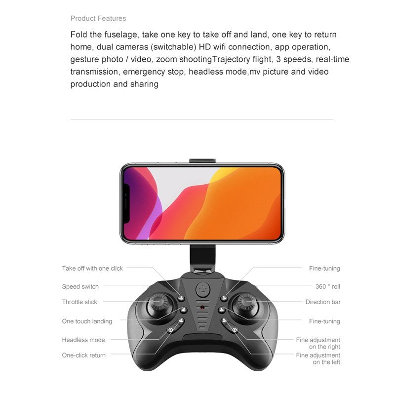 Mini Drone WIFI FPV With 4k HD Camera