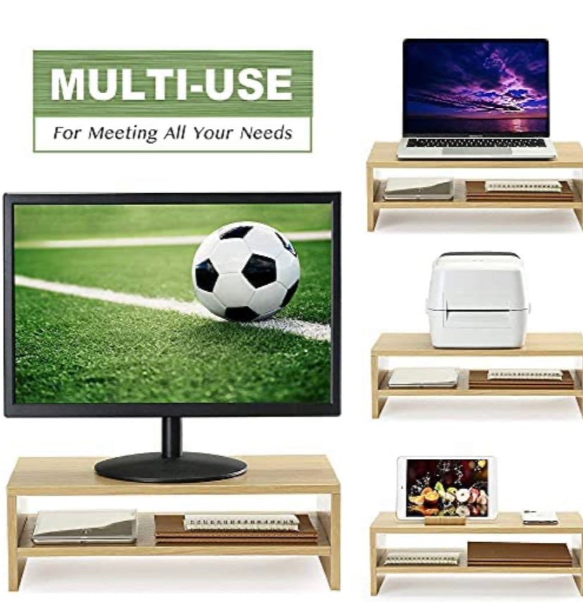 Wood Monitor Stand Riser