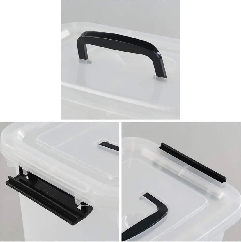 5 Liter Clear Plastic Storage Box 4-Pack