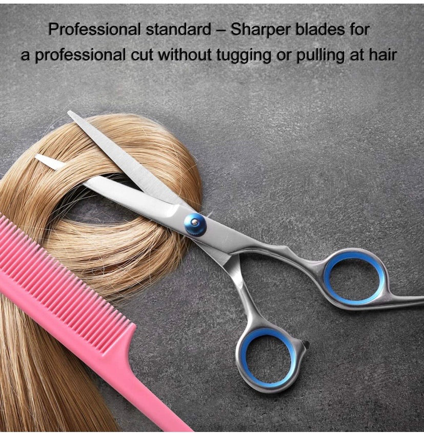 Professional Hair Cutting Kit, Xcellent Global Home Barber Salon Haircutting Thinning Hair Shears Kit with Comb and Storage Bag for Men and Women