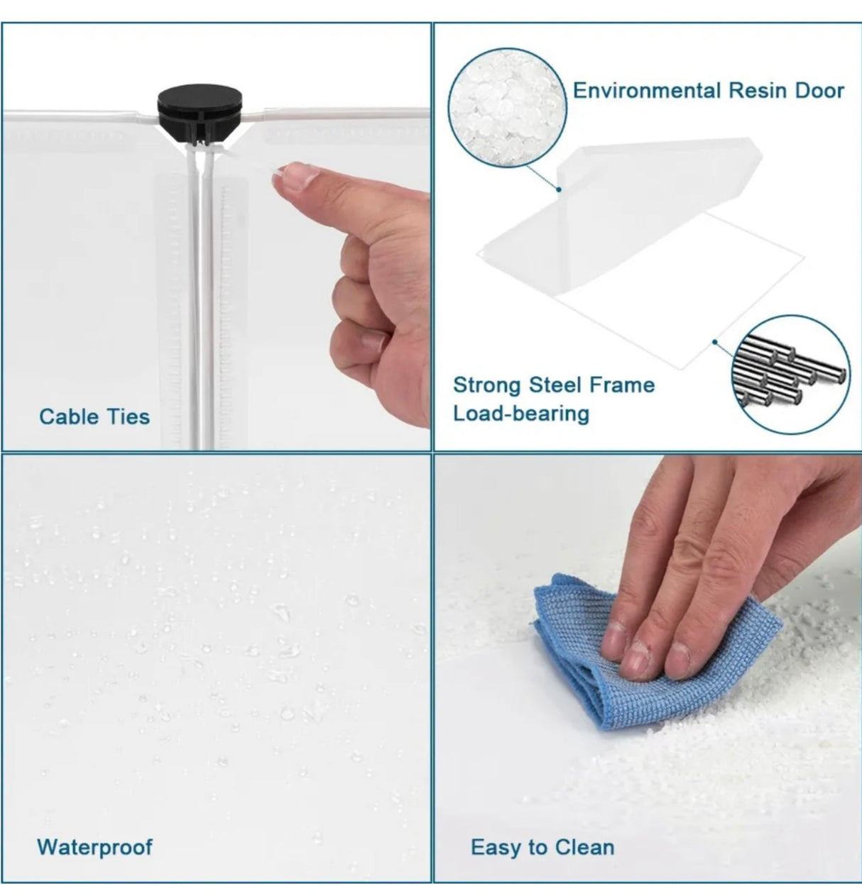 Pet Playpen 20 Panels DIY Small Animal Cage for Indoor Dog Cat Exercise Pen Yard