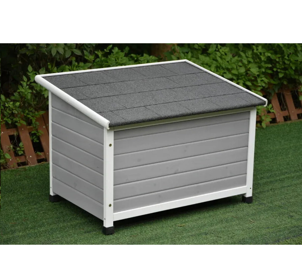 Wooden Pet Dog Kennel Timber House Cabin Wood Log Box Home 84Wx58Hx63D Cm