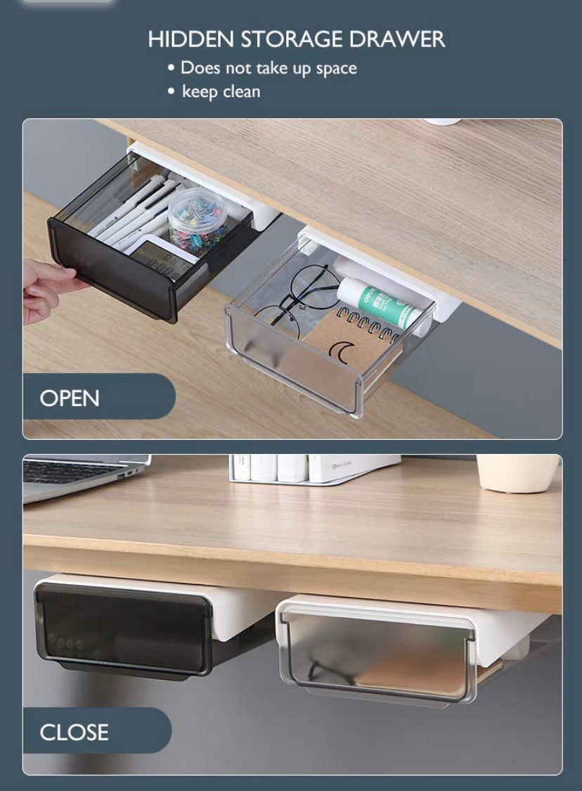 Under Desk Storage Drawer, Pencil and Office Supplies Organizer