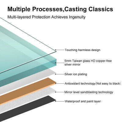 600x800mm Anti-fog LED Illuminated Bathroom Mirror with Bluetooth Speaker