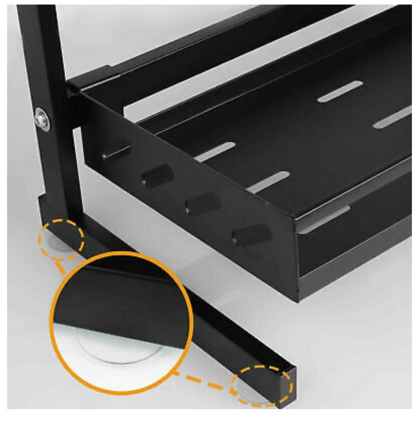 3 Tier Spice Rack Steel Kitchen Cooking Shelf Organizer Storage Bottle Holder AU