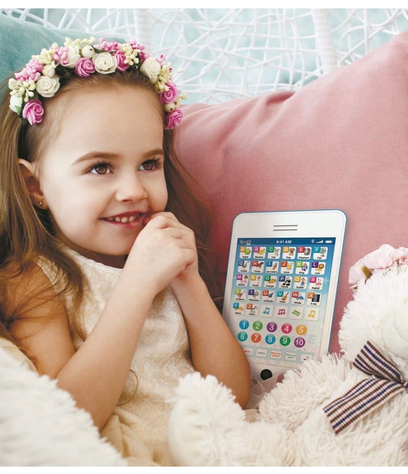 Learning Pad Fun Phone with 6 Toddler Learning Games by Boxiki Kids | Touch and Learn Interactive Tablet for Number Learning, Learning ABCs, Spelling, “Where is?” Game, Melodies | Educational Toy