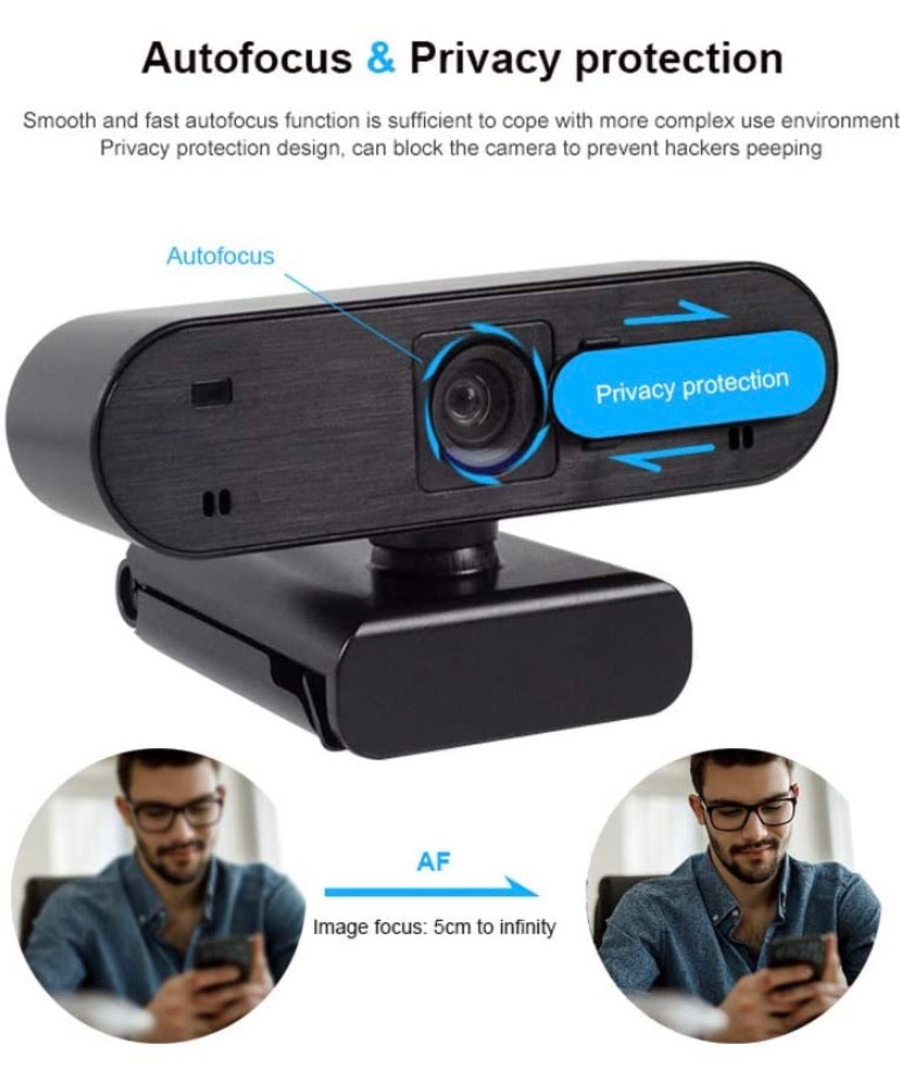 Webcam with Dual Microphone, 1080p FHD Pro Streaming USB Video Camera