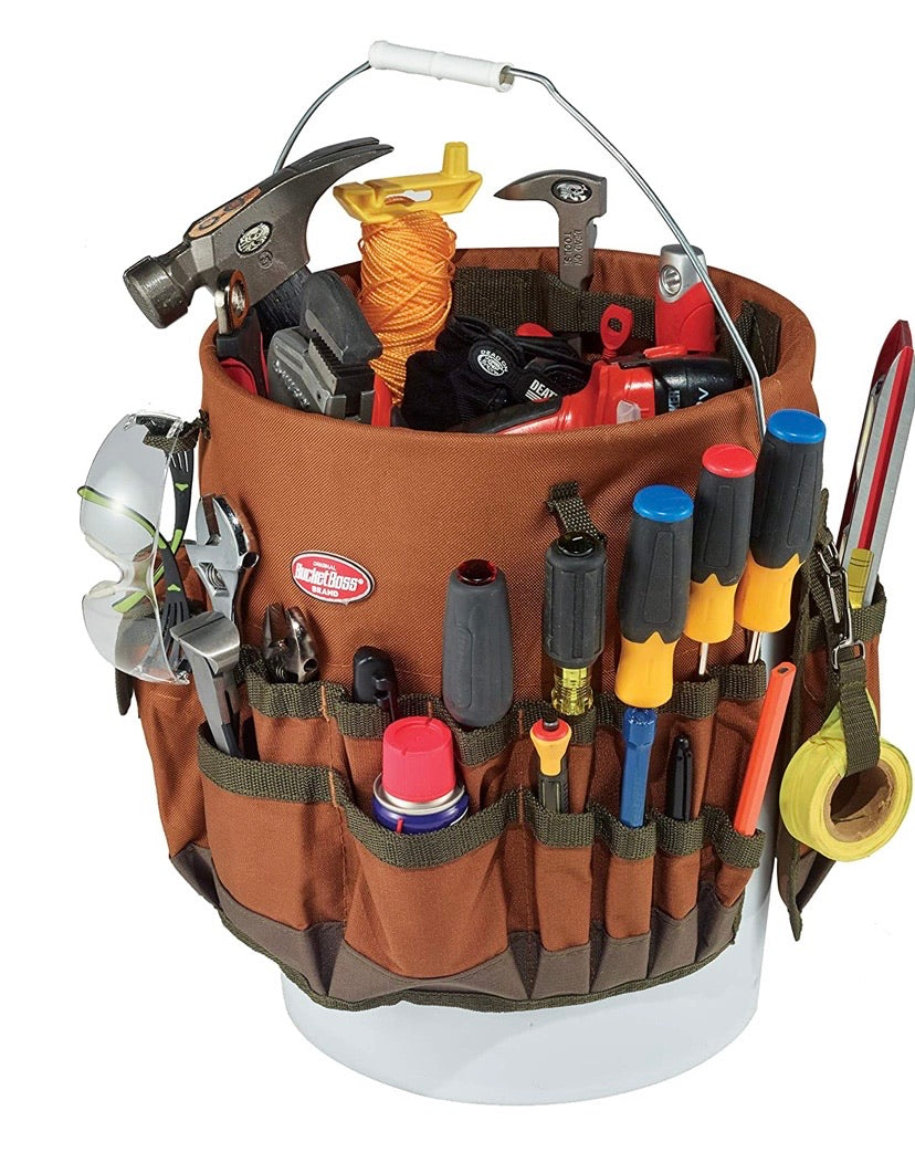 Bucket Boss The Bucketeer Bucket Tool Organizer in Brown