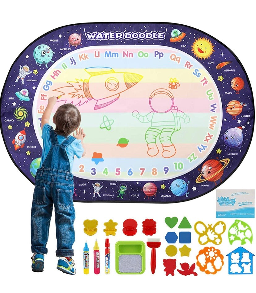 Large Aqua Doodle Mat 100 X 70 cm Water Drawing Doodle Magic Mat Educational Toys Gifts for Kids Toddlers Boys Girls Age 3 4 5 6 7 8 Year Old