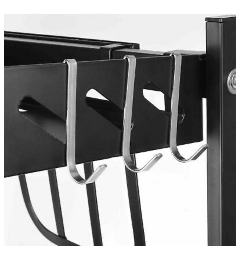 3 Tier Spice Rack Steel Kitchen Cooking Shelf Organizer Storage Bottle Holder AU