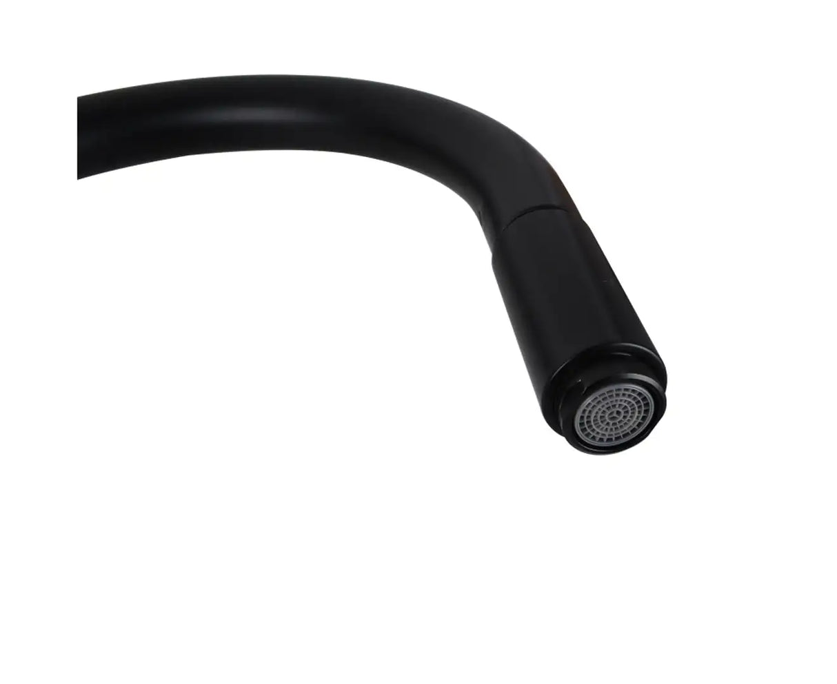 Black Solid Brass Round Pull Out Mixer Tap 360 Swivel Bar Sink Faucets