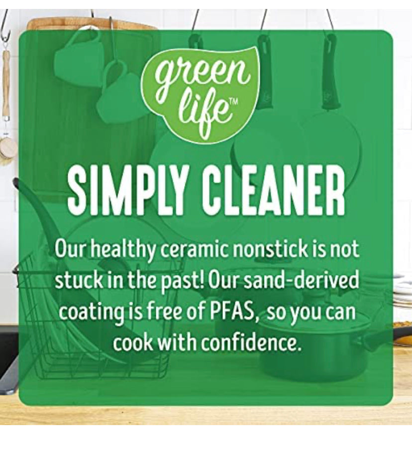 GreenLife Soft Grip 16pc Ceramic Non-Stick Cookware Set