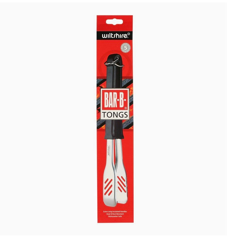 Barbecue BBQ Long Tongs, Black