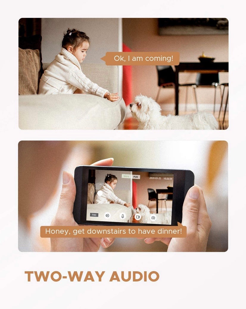 WiFi Home Camera for Baby/Pet/Nanny