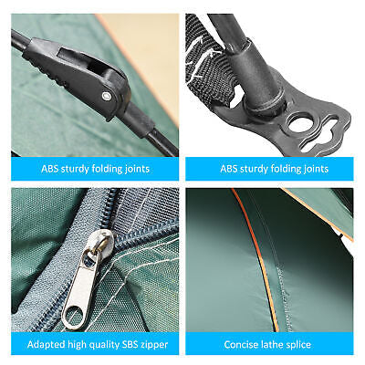 3-4 Person Instant Up Tent Family Waterproof Dome Hiking Beach Camping Tent AU