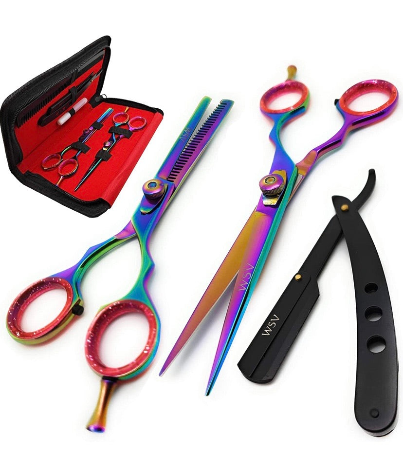 Professional/Salon/Home/Pet | Hairdresser Shears Set Includes Thinning//Texturizing