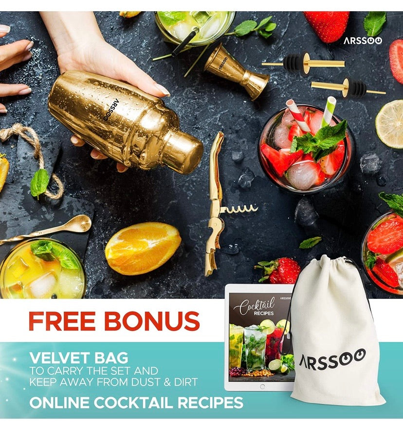 Gold Cocktail Shaker Set