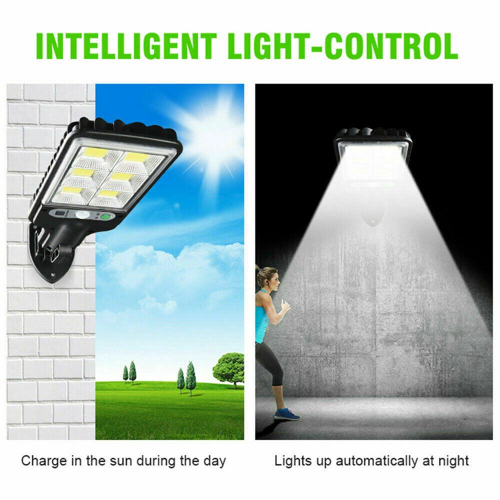 1200W Solar Flood LED Light Motion Sensor Security Wall Yard Street Outdoor Lamp