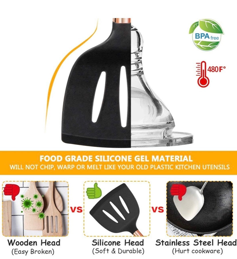 Silicone Cooking Utensil Set 14pcs