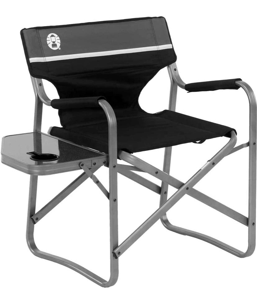 Portable Deck Chair with Side Table