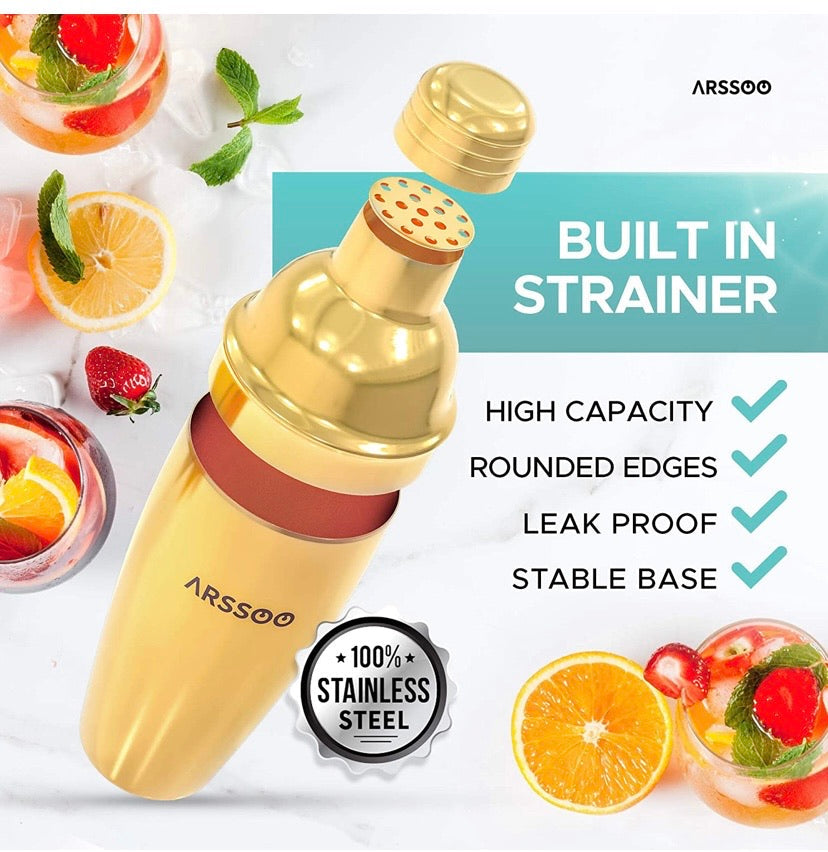 Gold Cocktail Shaker Set
