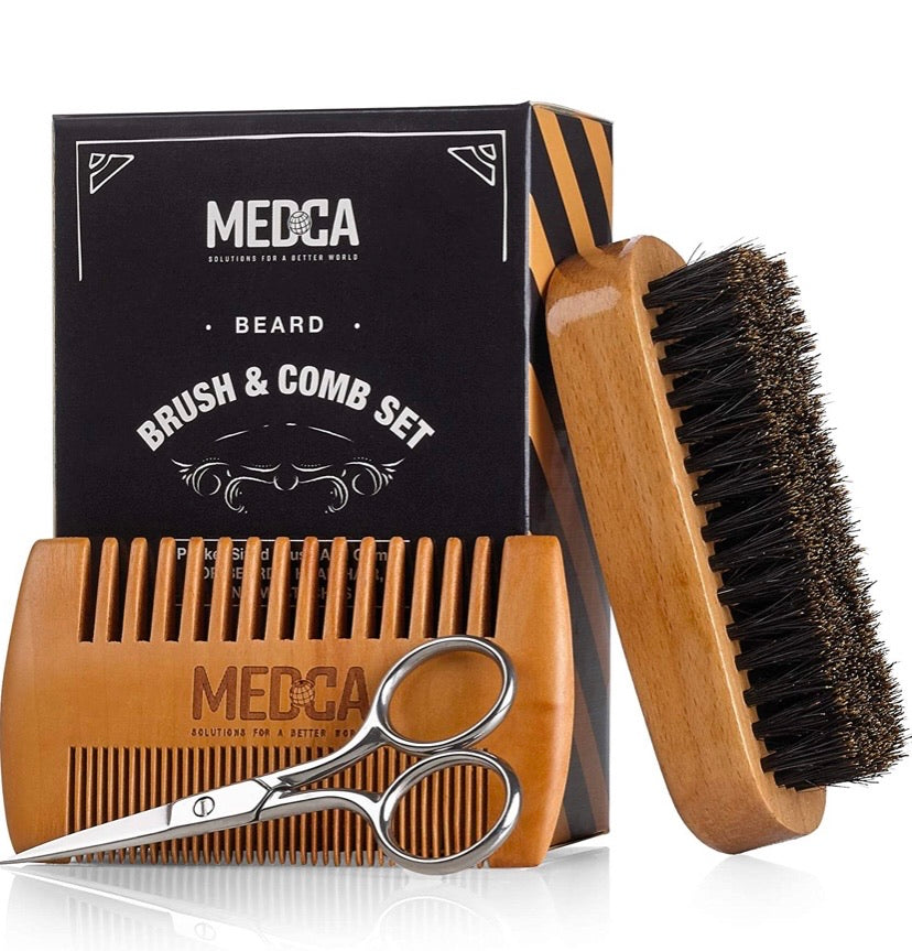 Wooden Beard and Comb Set for Men