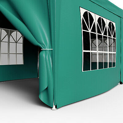 Gazebo Marquee 3x6 Camping Wedding Party Tent Canopy w/Side Wall&Windows