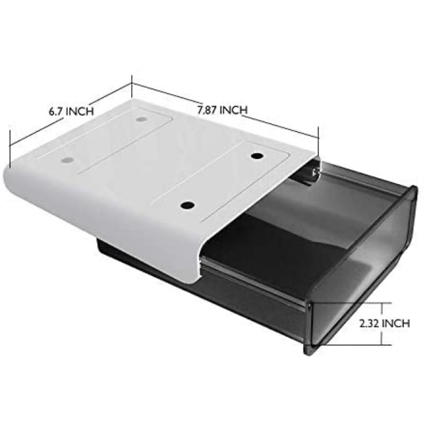 Under Desk Storage Drawer, Pencil and Office Supplies Organizer