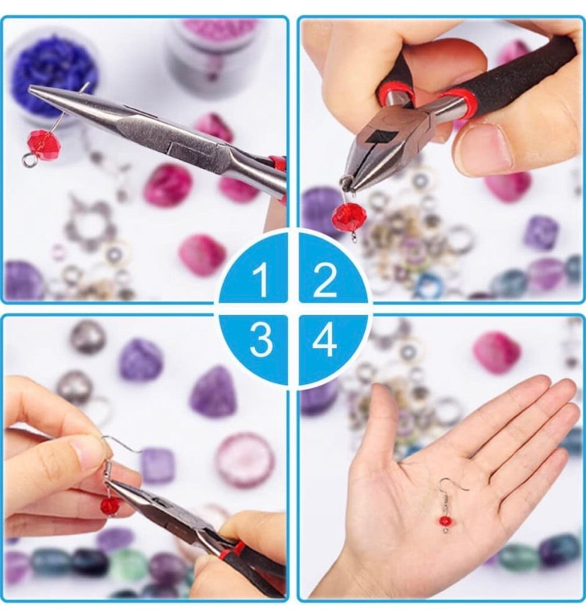 Jewellery Making Supplies Kit with Jewellery Tools, Jewellery Wires and Jewellery Findings for Jewellery Repair and Beading