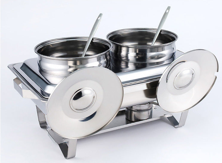 Chafing Dish Alcohol Stove Stainless Steel Buffet Stove Sauce Food Warmer Pot