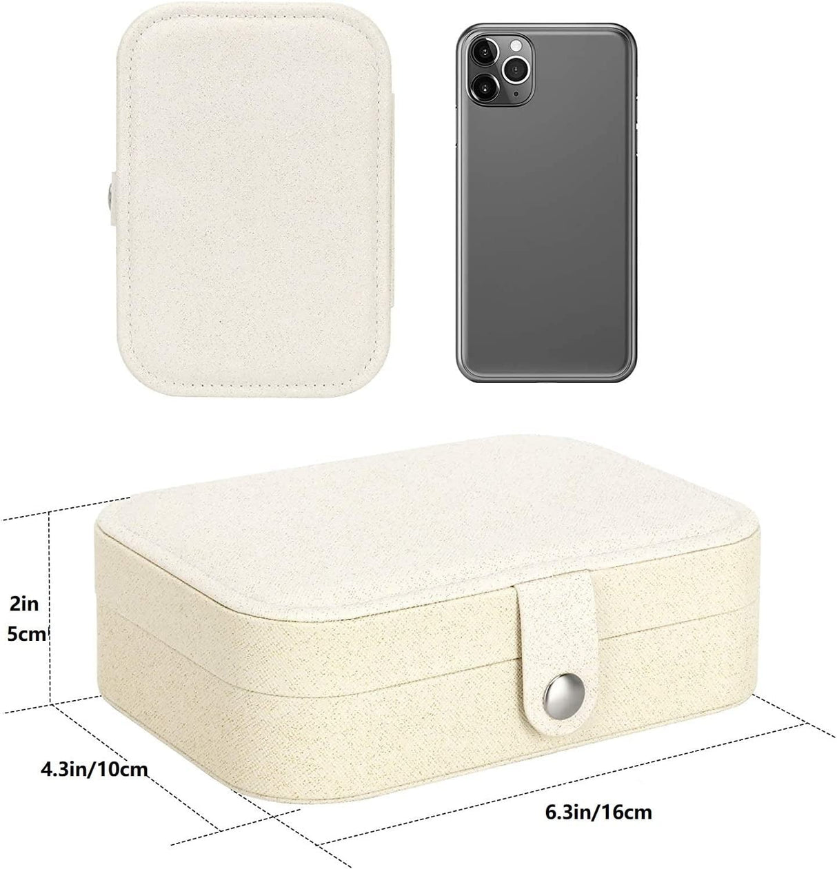 Jewellery Box Organizer, TERSELY Portable Jewelry Travel Storage Organizers Case for Rings Necklace Stud Bracelets Gift Box for Women Girls