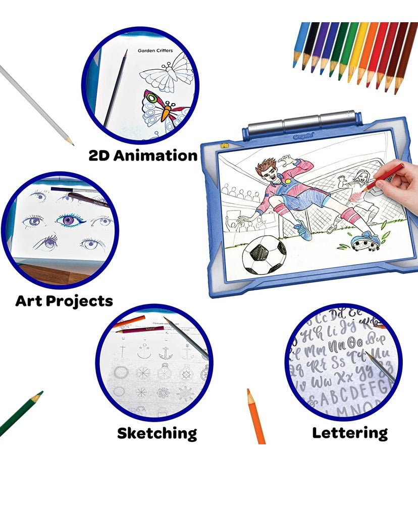 Light-Up Tracing Pad Drawing Board, Blue, Multi