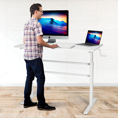 Standing Desk Adjustable Height Sit Stand Desk Laptop PC Table 120x60cm