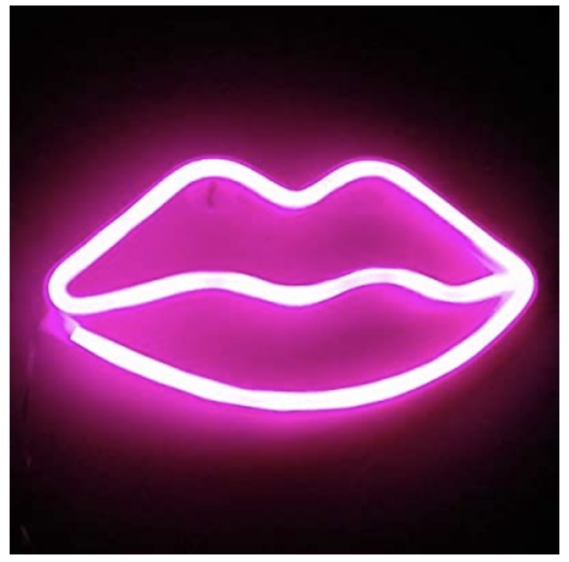 Neon Pink Lip Sign