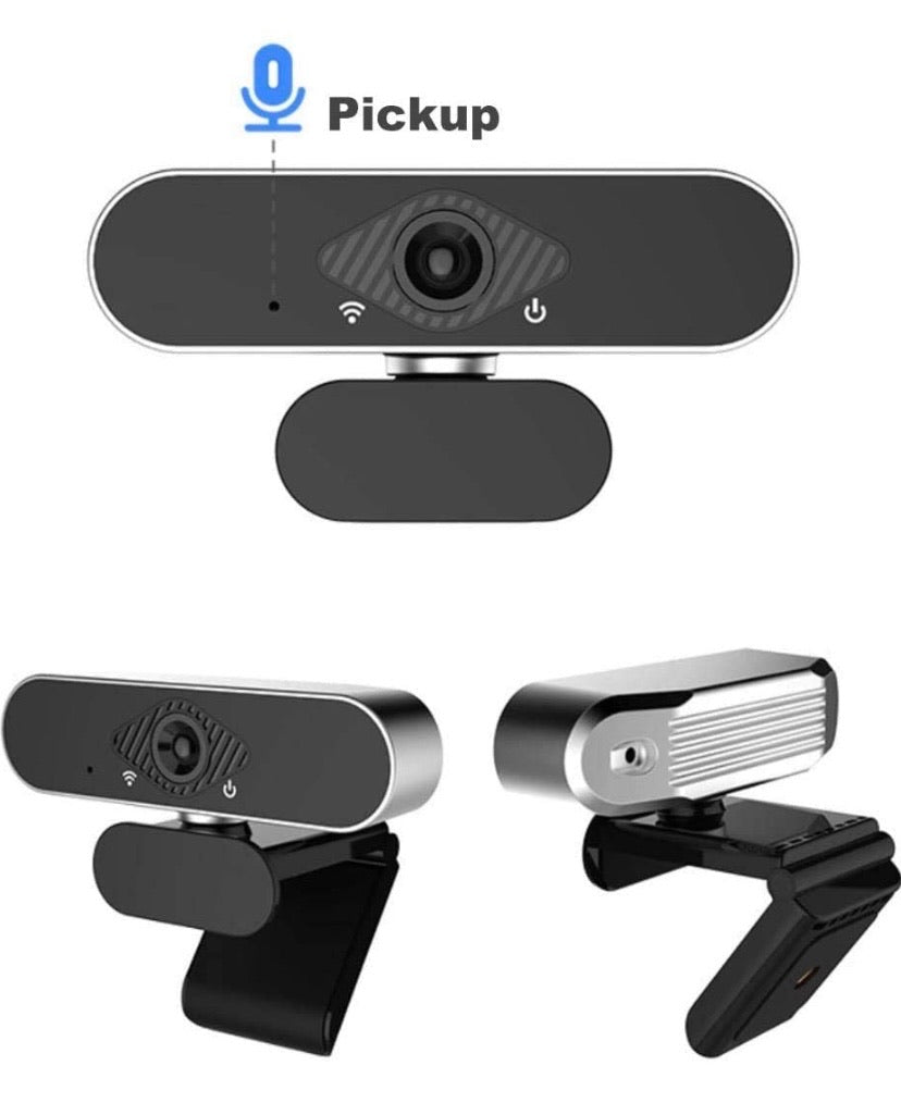 Webcam HD JFMShop 1080p Web Camera, USB PC Computer Webcam with Microphone, Laptop Desktop Full HD Camera Video Webcam 110 Degree Widescreen, Pro Streaming Webcam for Recording, Calling, Conferencing, Gaming (V2)