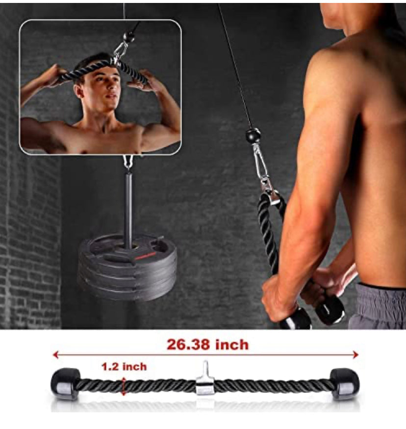 11Pack Fitness LAT and Lift Pulley System Gym, 3in1 Pull-Down Machine with Dual Cable Attachments and Upgraded Loading Pin for Biceps Curl, Back, Shoulder,Forearm,Triceps Extensions Workout