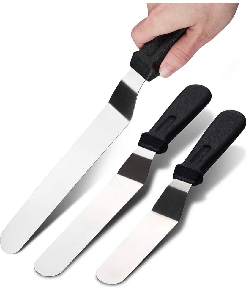 ORBLUE Angled Metal Icing Spatula 3-pack