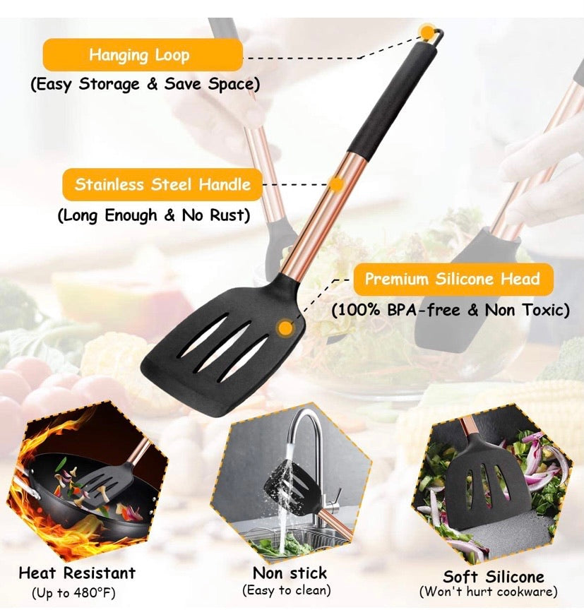 Silicone Cooking Utensil Set 14pcs