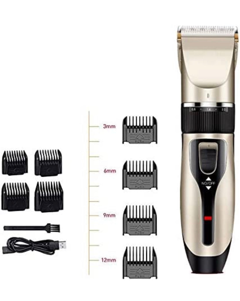 Hair Clippers For Men,Ceramic Blade Rechargeable Hair Trimmer Set,Cordless Haircut Machine For Men/Kids/Baby/Barber Grooming Kit (Gold)