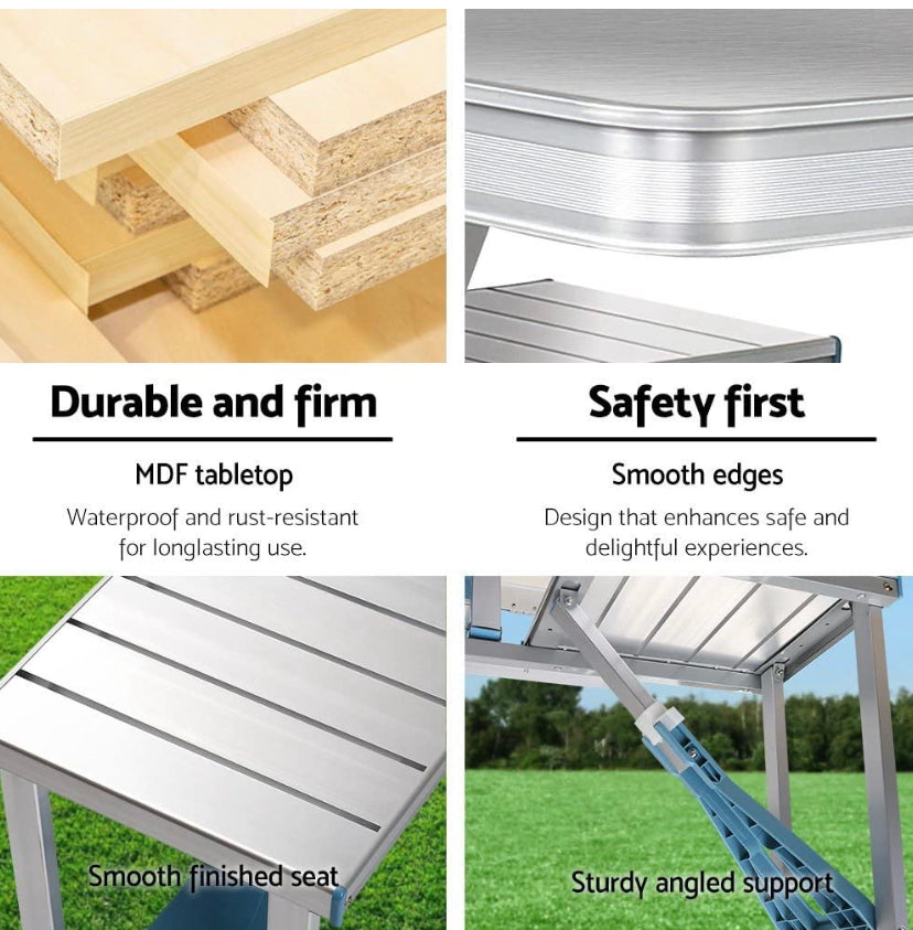 Portable Folding Camp Table Set