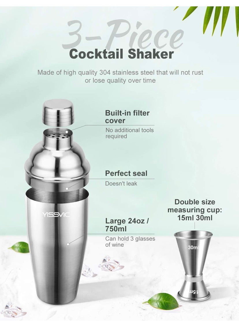 9Pcs Cocktail Shaker Set