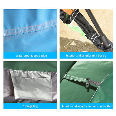 3-4 Person Instant Up Tent Family Waterproof Dome Hiking Beach Camping Tent AU