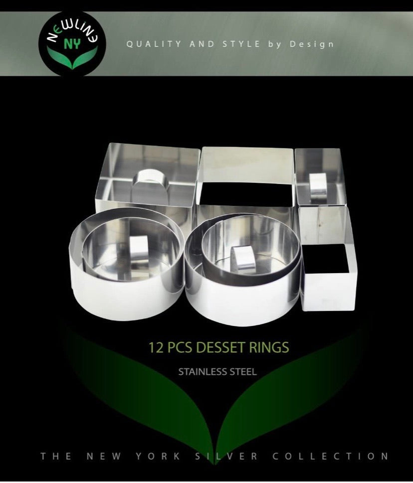 Stainless Steel Dessert Rings- 12 Pcs