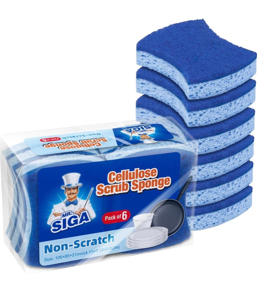 Non-Scratch Cellulose Scrub Sponge