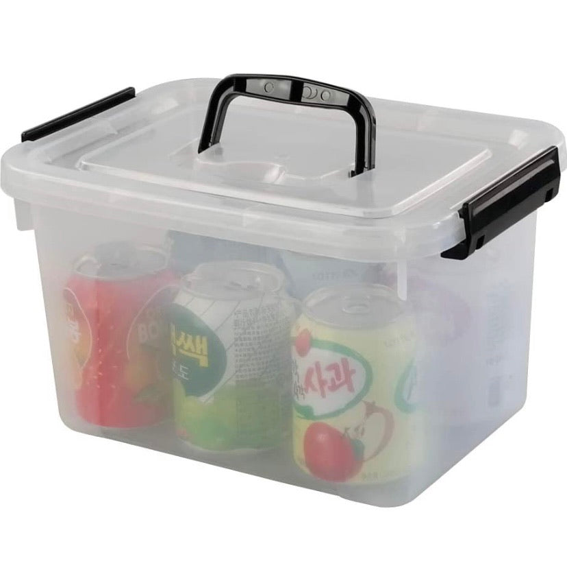 5 Liter Clear Plastic Storage Box 4-Pack