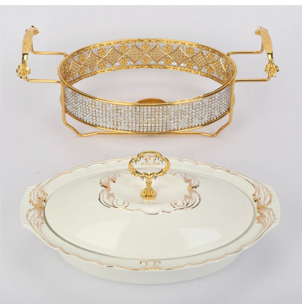 Commercial Chafing Dish Buffet Food Warmer Ceramic Heating Chafing Dish Sets